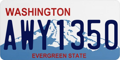 WA license plate AWY1350