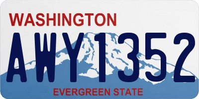 WA license plate AWY1352