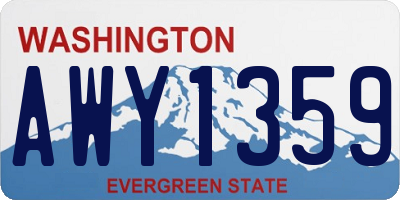 WA license plate AWY1359