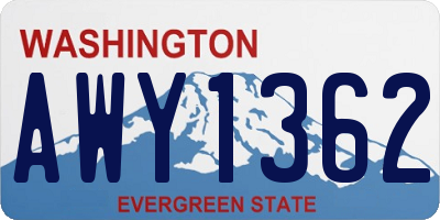 WA license plate AWY1362