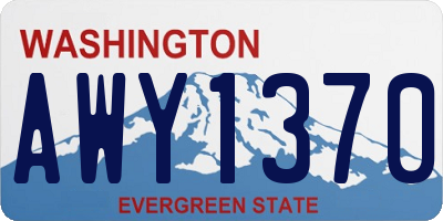 WA license plate AWY1370