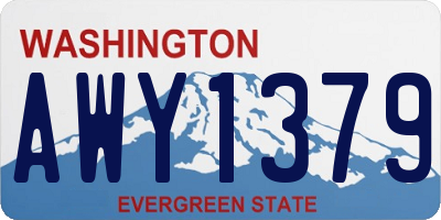 WA license plate AWY1379