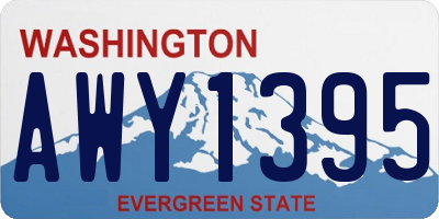 WA license plate AWY1395