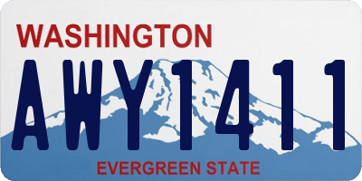 WA license plate AWY1411