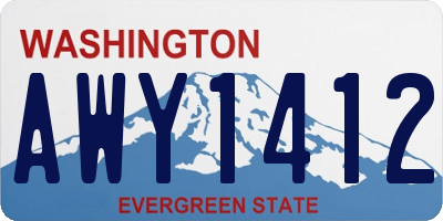 WA license plate AWY1412