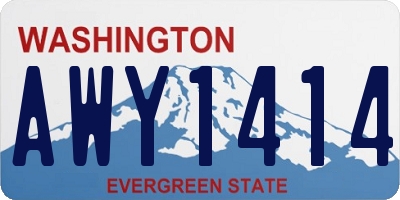 WA license plate AWY1414