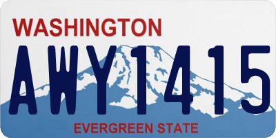WA license plate AWY1415