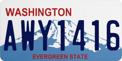 WA license plate AWY1416