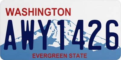 WA license plate AWY1426