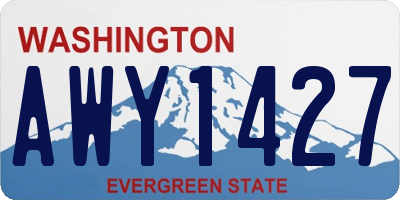 WA license plate AWY1427