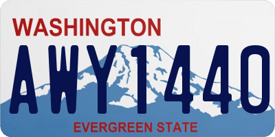 WA license plate AWY1440