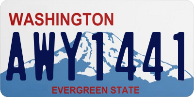 WA license plate AWY1441