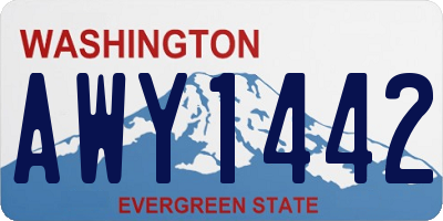 WA license plate AWY1442