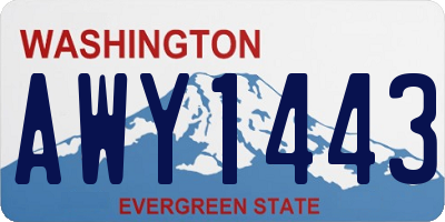 WA license plate AWY1443