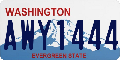 WA license plate AWY1444
