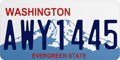 WA license plate AWY1445
