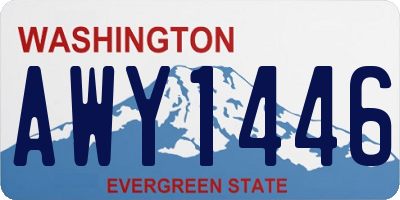 WA license plate AWY1446