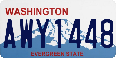 WA license plate AWY1448