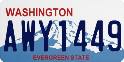 WA license plate AWY1449