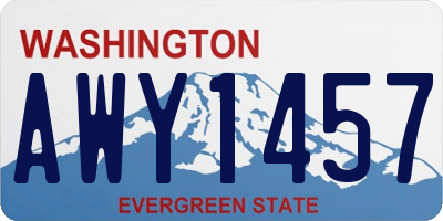 WA license plate AWY1457