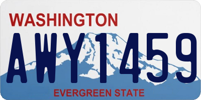 WA license plate AWY1459