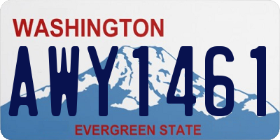 WA license plate AWY1461