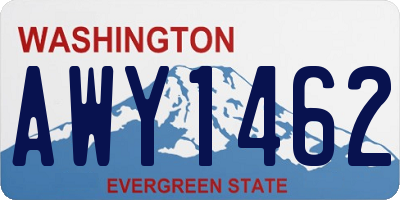 WA license plate AWY1462