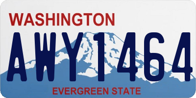 WA license plate AWY1464