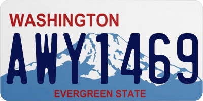 WA license plate AWY1469