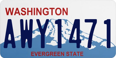 WA license plate AWY1471
