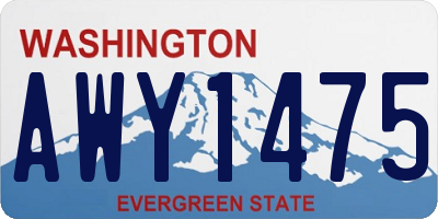WA license plate AWY1475