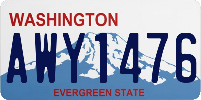 WA license plate AWY1476