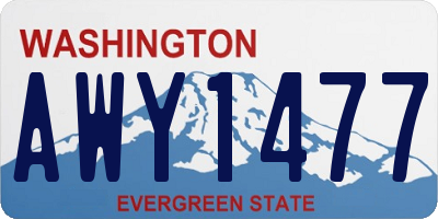 WA license plate AWY1477