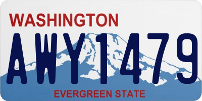 WA license plate AWY1479