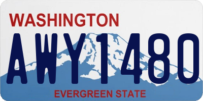 WA license plate AWY1480