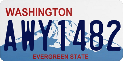 WA license plate AWY1482