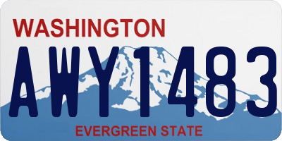 WA license plate AWY1483