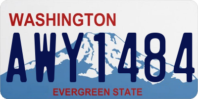 WA license plate AWY1484