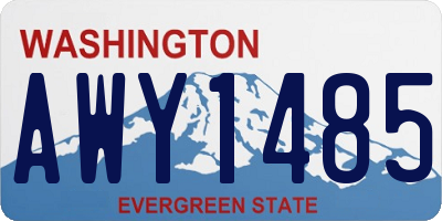 WA license plate AWY1485