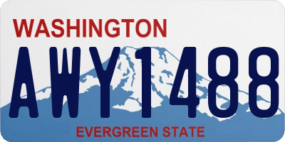 WA license plate AWY1488