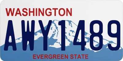 WA license plate AWY1489