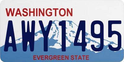 WA license plate AWY1495