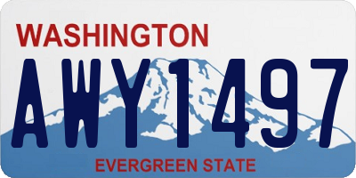 WA license plate AWY1497