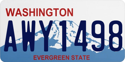 WA license plate AWY1498