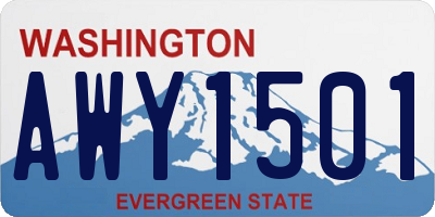 WA license plate AWY1501