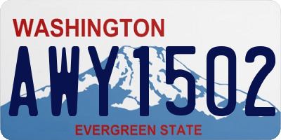 WA license plate AWY1502