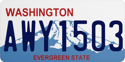 WA license plate AWY1503