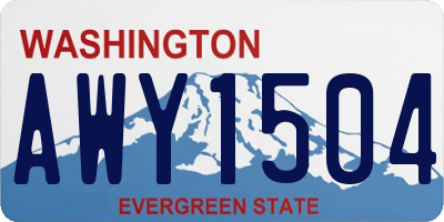 WA license plate AWY1504