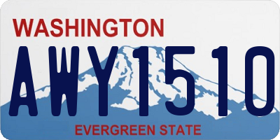 WA license plate AWY1510