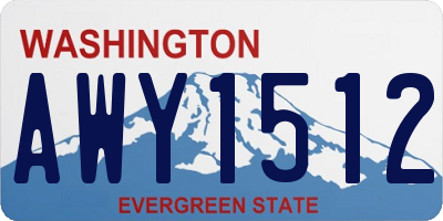 WA license plate AWY1512